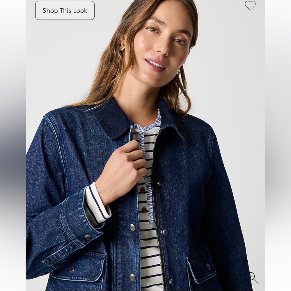 J. Crew Denim Field Barn Jacket, Blue, Sz M, NWT - Picture 12 of 12